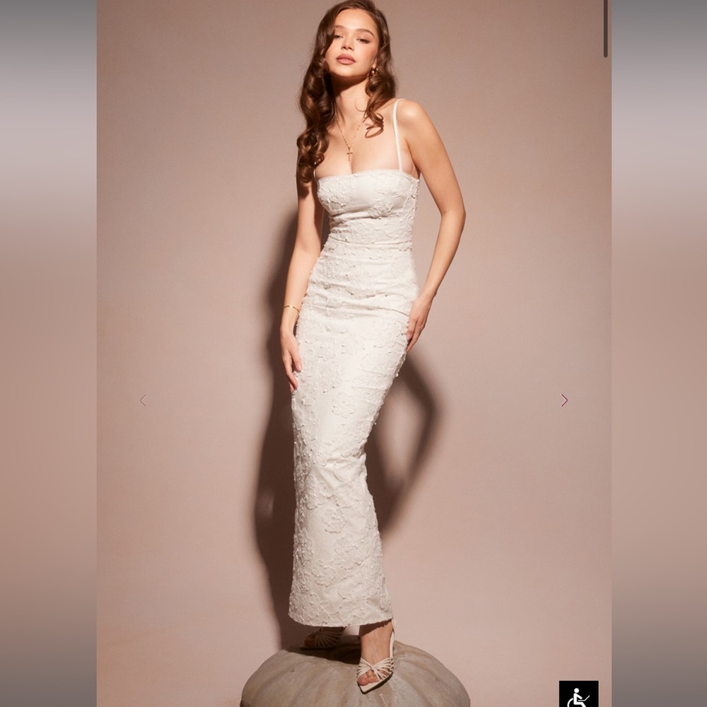 House of CB Eva White Lace Dress